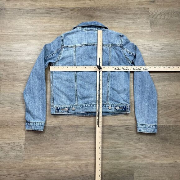 Levis Jacket Womens Small Blue Denim Trucker Premium Buttons - Picture 8 of 11